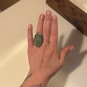 Turquoise and sterling silver ring